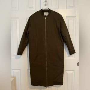 OAK & FORT | Full Zip Cocoon Bomber Coat